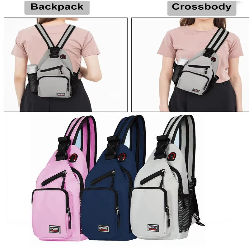 Waterproof Oxford Sling Bag Anti-theft Chest Bag Men Women Crossbody Shoulder Backpack Sports Travel Hiking Cycling Casual