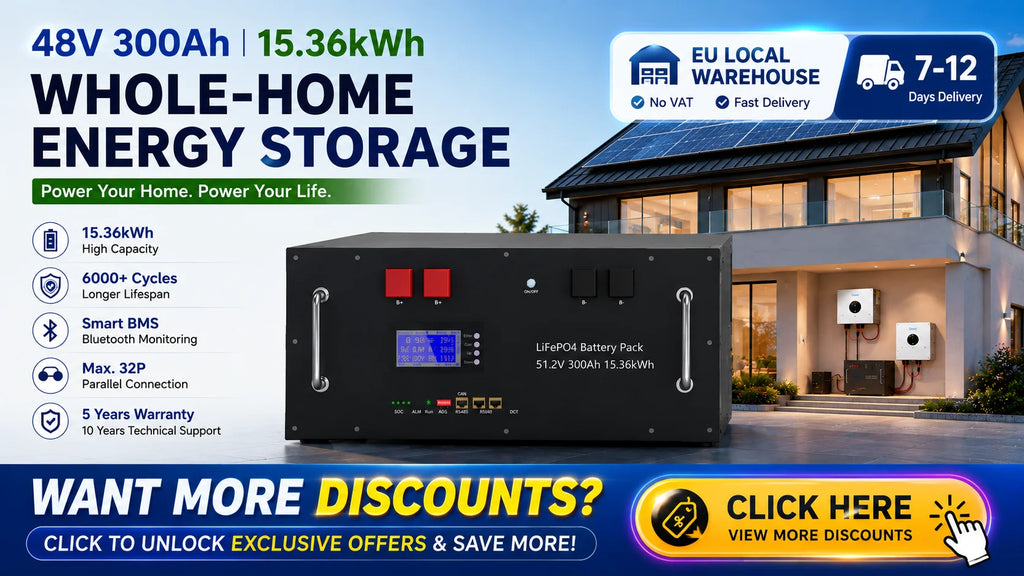 LiFePO4 48V 300Ah 15Kwh Battery 51.2V 100Ah 200Ah 120Ah 150Ah Lithium battery 6000 Cycles 48V Solar Energy Storage Akku EU STOCK