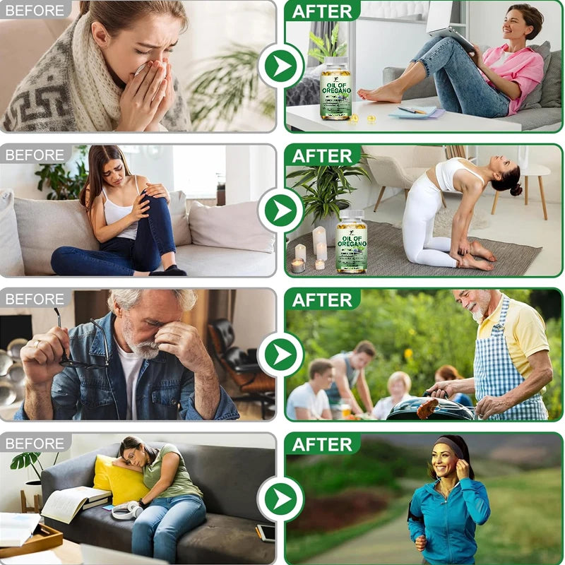 Buy 1 Get 1 Free! All-Natural Oil of Oregano Capsules, Immune Support, Digestive Health, Help Sustain Overall Well-Being