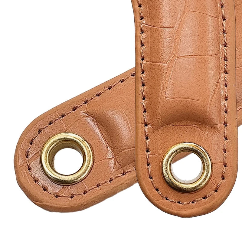 2pcs PU Leather Bag Handles Handmade Handbag Strap Purse Handles Short Bag Belt DIY Bag Replacement Accessories