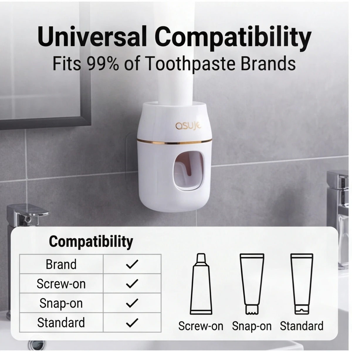1pc Automatic Toothpaste Refill Rack – Squeezer & Storage Dispenser for Bathroom Organization