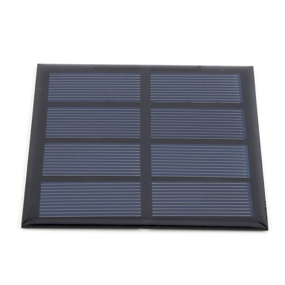 3W 2V Solar Panel Charger Polycrystalline Portable Solar Battery Charger Scratchproof Courtyard Lighting for 1.5V-2V Batteries