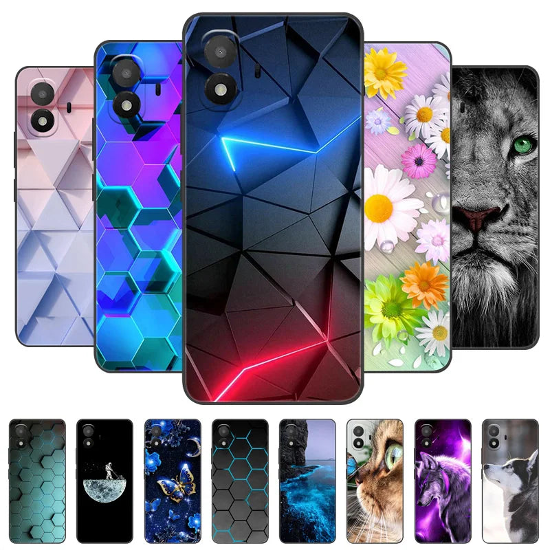 For TCL K70 SE Case TCL K70SE Shockproof Soft TPU Silicon Back Cover For TCL K70 4G Phone Cases Cute Cartoon Animal Bumper Shell