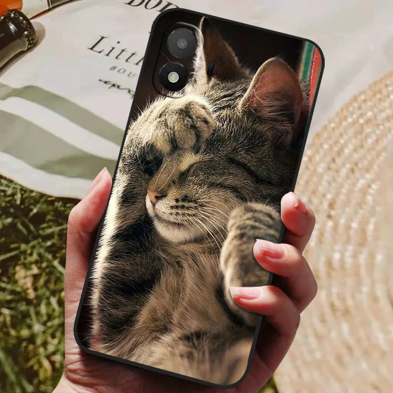 For TCL K70 SE Case TCL K70SE Shockproof Soft TPU Silicon Back Cover For TCL K70 4G Phone Cases Cute Cartoon Animal Bumper Shell