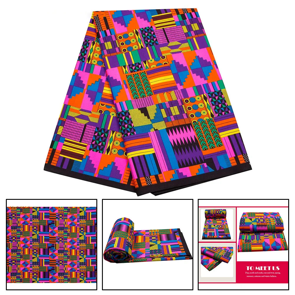 Ankara Prints African Dress Africa Prints Dimensions Handsewing Textile Veritable Wax Fan Pattern Vibrant Ankara Prints