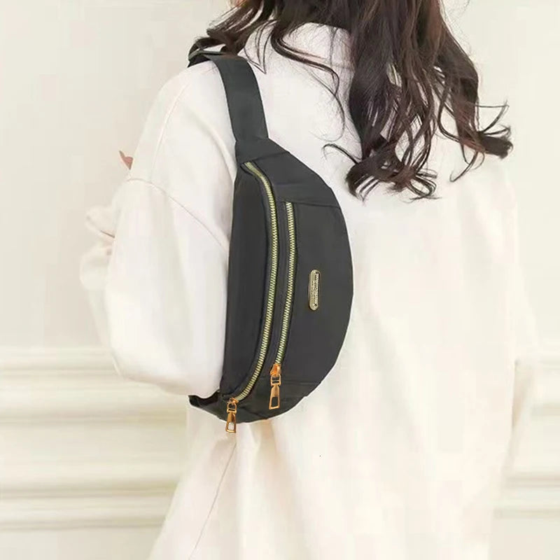 Daily Wear Simple Solid Tone Waist Sling Bag Fashion Unisex Fanny Pack, Practical Layout for Outdoor Leisure and Short Trips