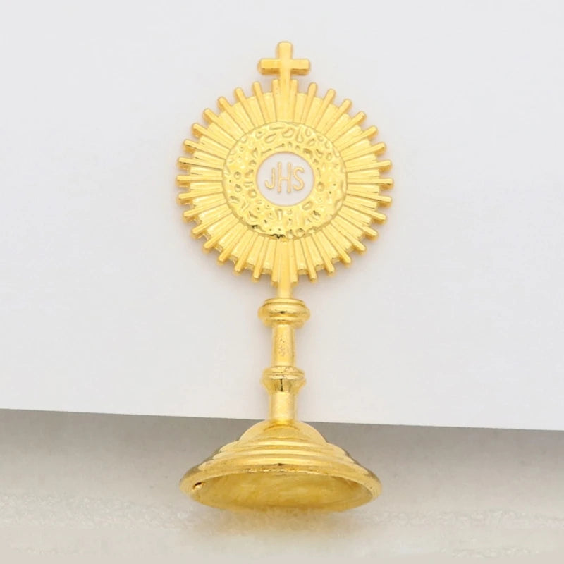 Metal Holy Sunshine for Cross Figurine Zinc Alloy Christian Catholic Art Statue for Home Bedroom Living Room Car Decoration Gift