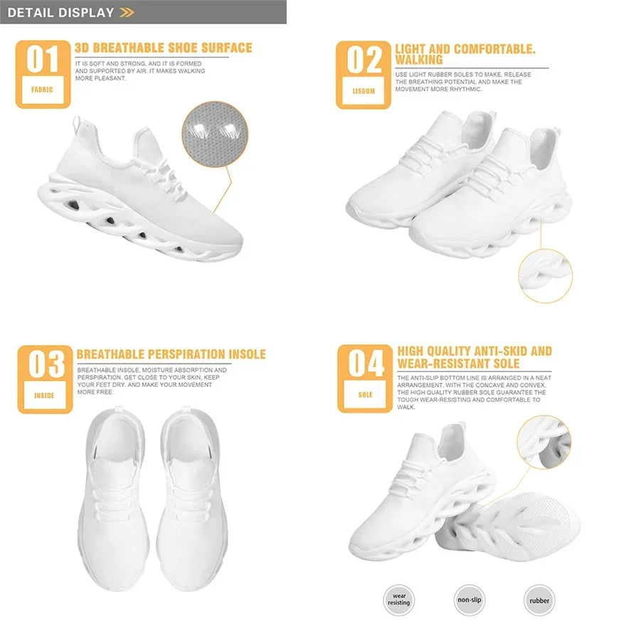 Haiti Flag Designer Non-slip Casual Shoes Comfortable Shock Absorption Mesh Sneakers Soft Sole Teenagers Running Shoes Female