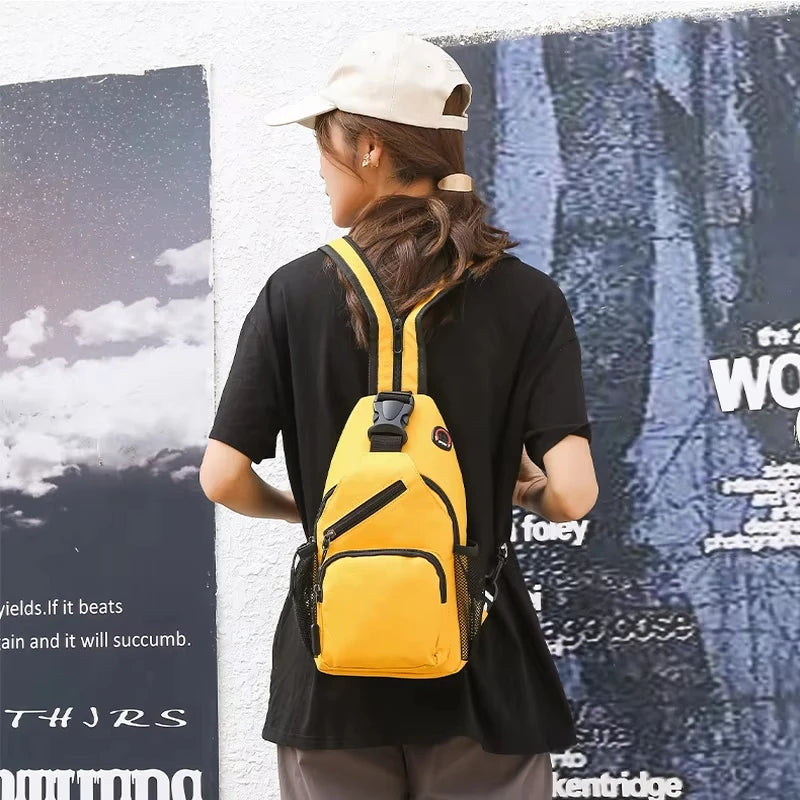 Waterproof Oxford Sling Bag Anti-theft Chest Bag Men Women Crossbody Shoulder Backpack Sports Travel Hiking Cycling Casual