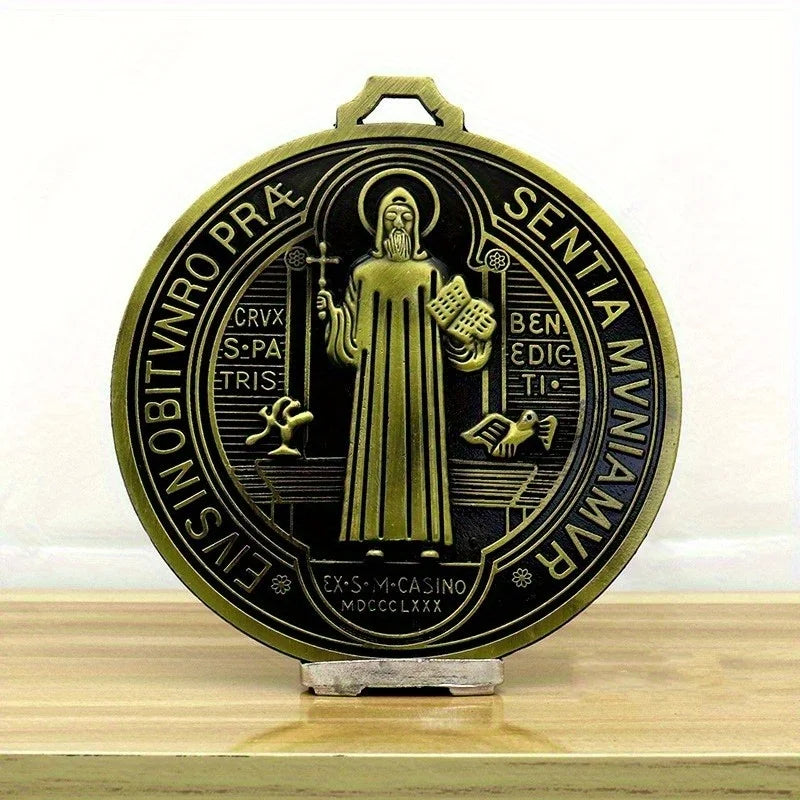 Catholic Christian Religious Home Car Vintage Colored Saint Benedict Cross Ornaments Pendants Jewelry Gift Wall Cross Decoration
