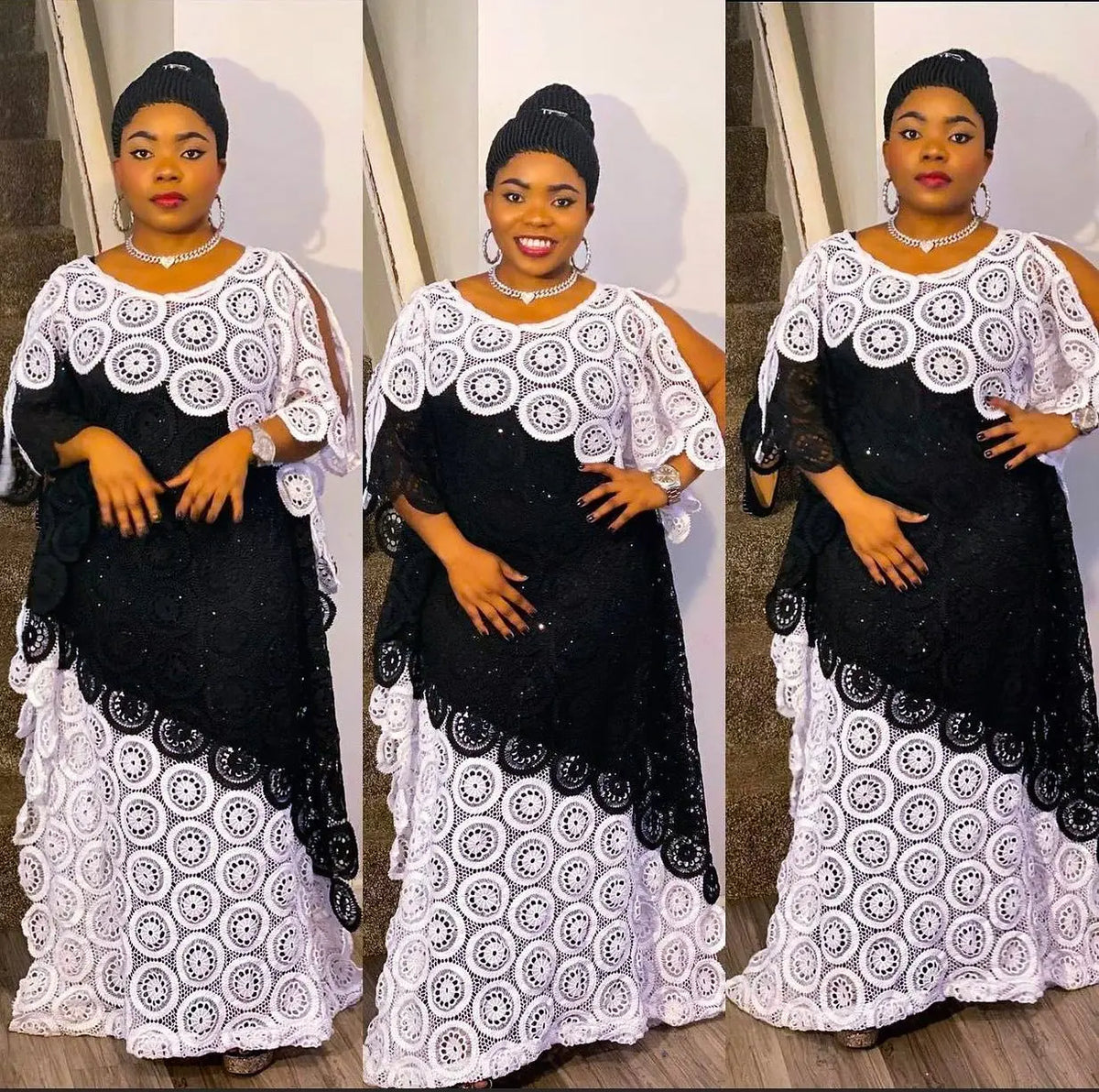 African Party Dresses for Women Elegant Lace Africa Clothing New Muslim Fashion Abayas Dashiki Robe Kaftan Long Maxi Dress 2023