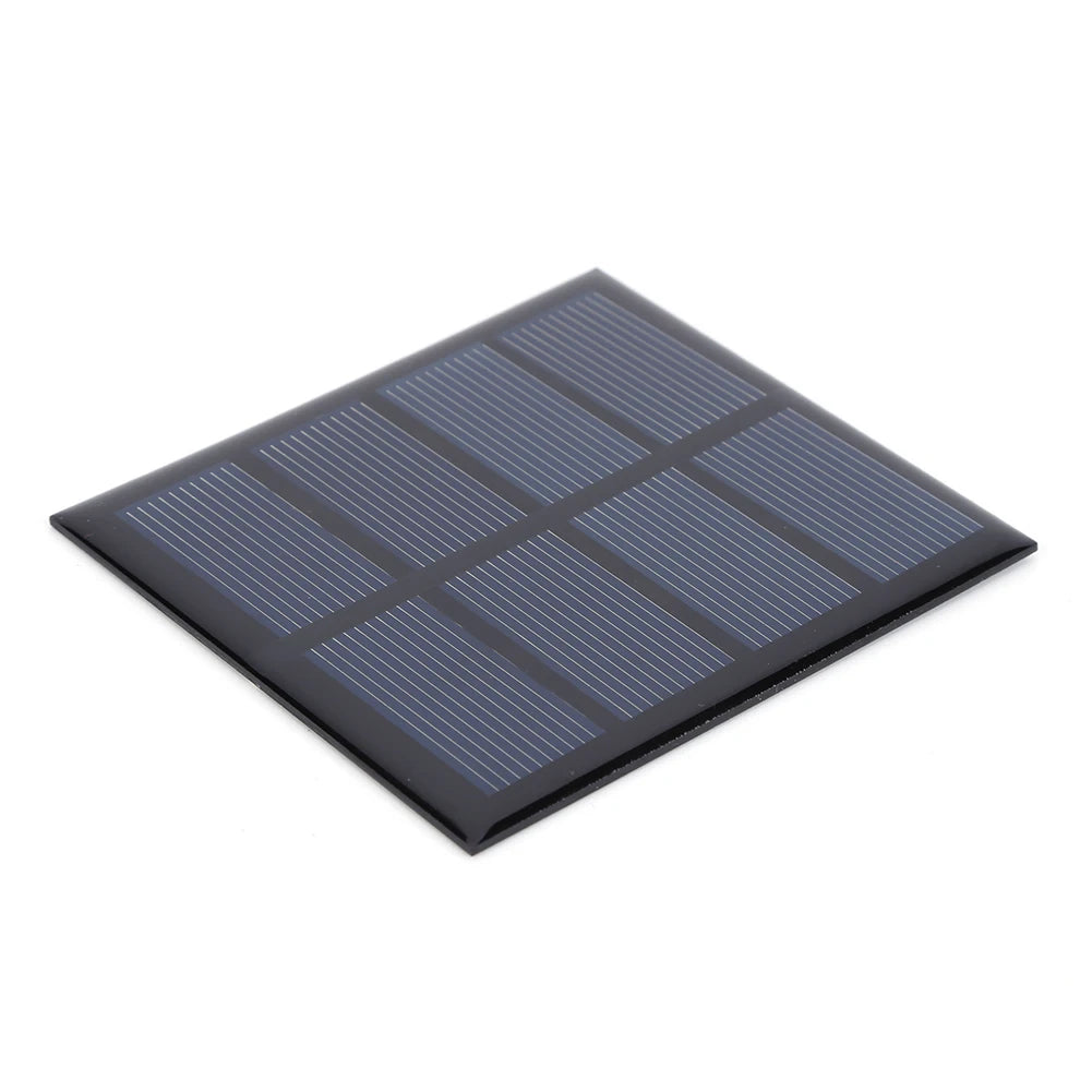 3W 2V Solar Panel Charger Polycrystalline Portable Solar Battery Charger Scratchproof Courtyard Lighting for 1.5V-2V Batteries