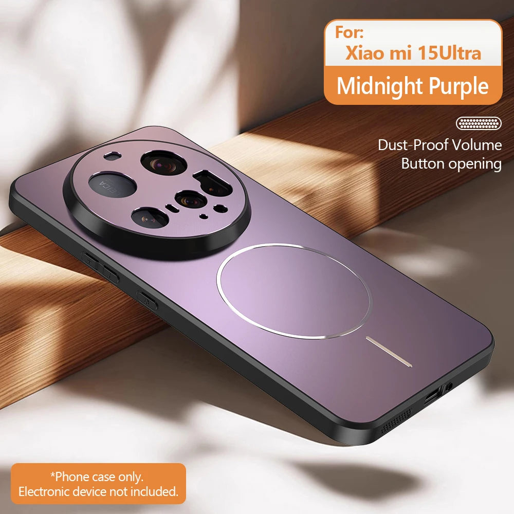 Luxury Matte For Magsafe Phone Case For Xiaomi 17 Pro Max 15 14 T POCO F7 Ultra Redmi K80 K70 K90 Pro Max Magnetic Charge Cover