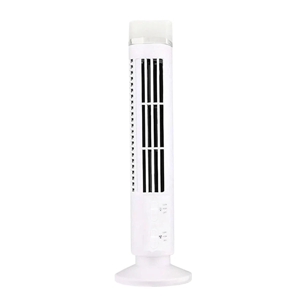 LED Tower Fan No Leaf Air Conditioner 2 Gear Speed USB Bladeless Fan Portable Electric Floor Fan for Living Room Bedroom