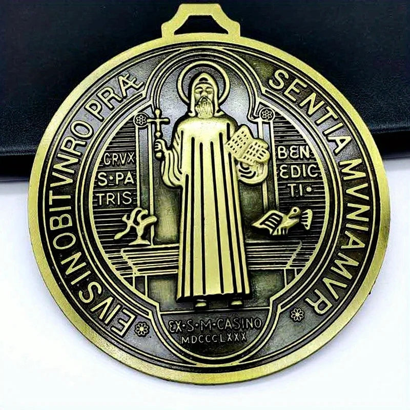 Catholic Christian Religious Home Car Vintage Colored Saint Benedict Cross Ornaments Pendants Jewelry Gift Wall Cross Decoration