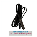 2-in-1 Invisible Holder Charger Cable, 240w Fast Charging Cord with Built-in Phone Stand, Multi Nylon Braided with Hidden Foldin