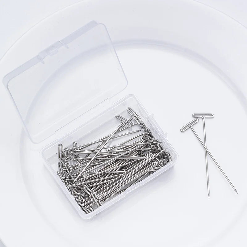 Wig T Pins For Mannequin Head Wig Fixing Holding Blocking Pins Hair Extensions Styling Tools Salon Hairdressing Accessories