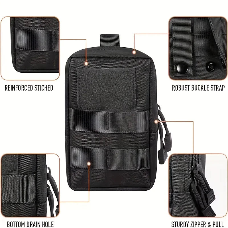 Molle Bag Tactical Attachment Package Outdoor Pouch Utility Molle Waist Bag EDC Tools Storage Pouch Multi-function Hanging Packs