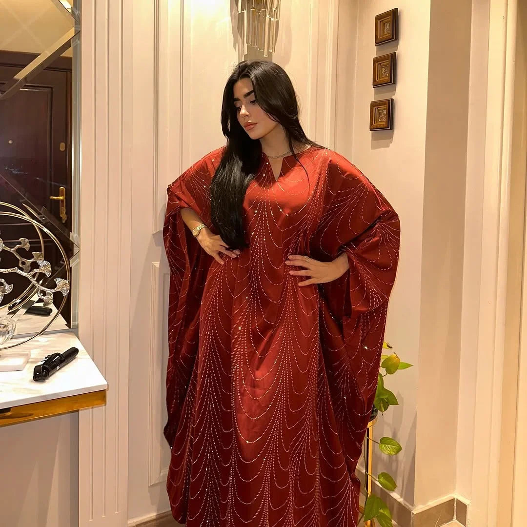 2025 Modest Muslim Dress Women Luxury Dubai Abaya Turkey Kaftan Eid Djellaba Ramadan Kebaya Caftan Marocain Femme Robe Jalabiya
