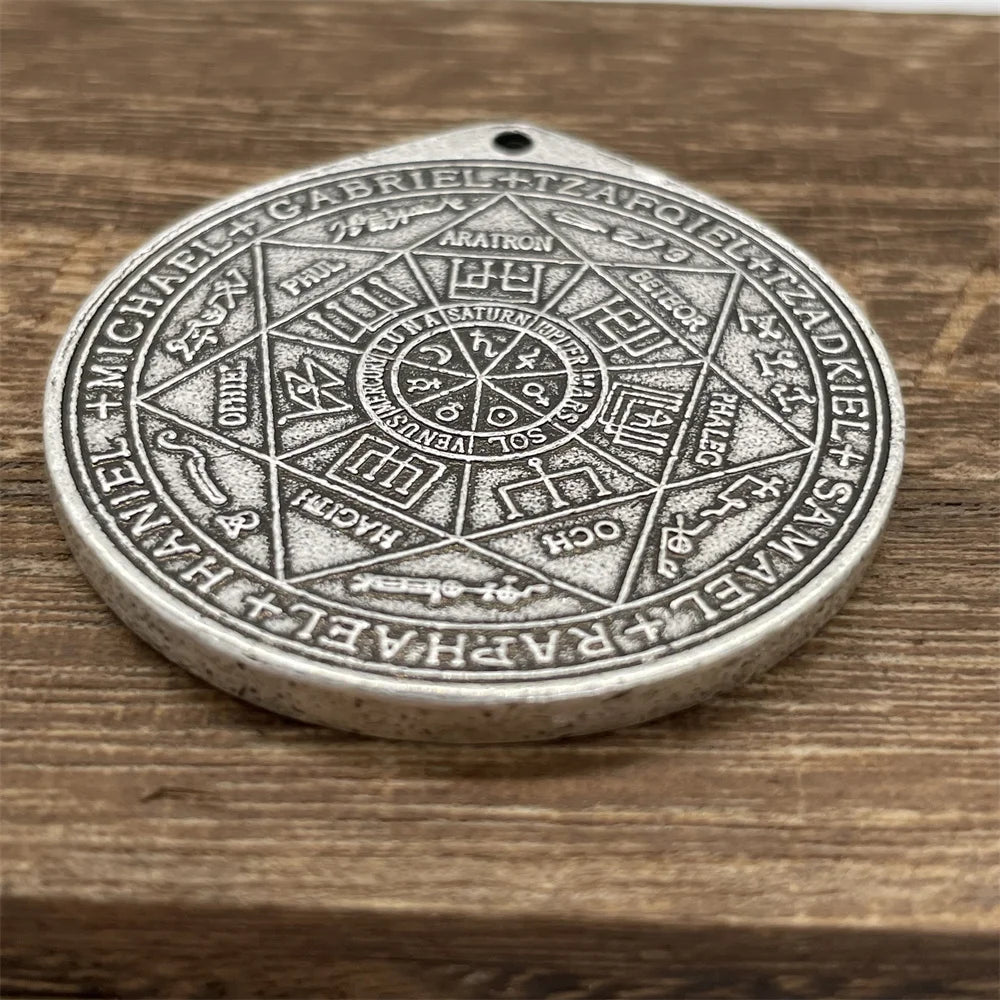 Seal Of Solomon Seven Archangel Saint Michael Sigil Pendant Necklace Men Kabbalah Amulet Talisman