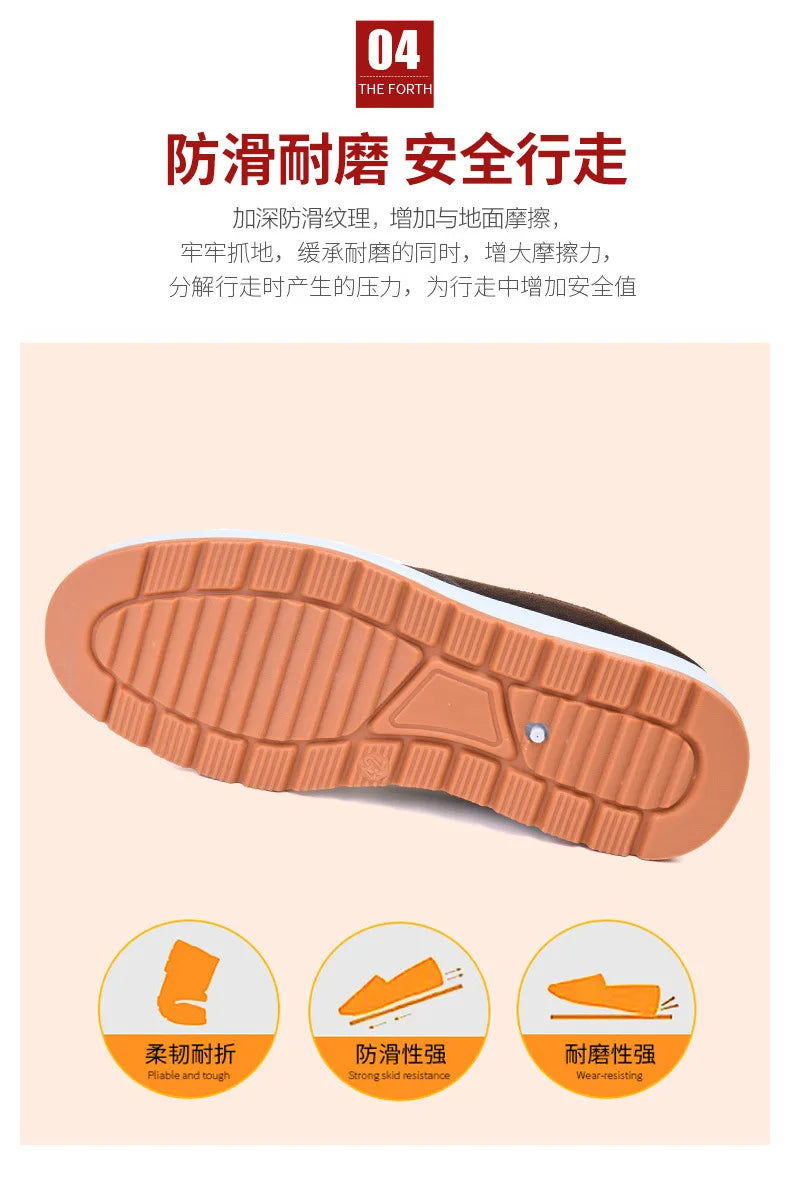 Winter Men Short Plush Warm Shoes Indoor Loafer Casual Suede New Suede Fur Black Cotton Platform Shoes Flats Platform Shoes