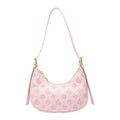 Trendy Pink Underarm Bag Luxury Women's Shoulder Bag Cute Commuter Purse with Top Handle Handbags Axillary Half-Moon Lump