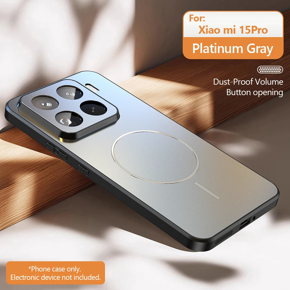 Luxury Matte For Magsafe Phone Case For Xiaomi 17 Pro Max 15 14 T POCO F7 Ultra Redmi K80 K70 K90 Pro Max Magnetic Charge Cover