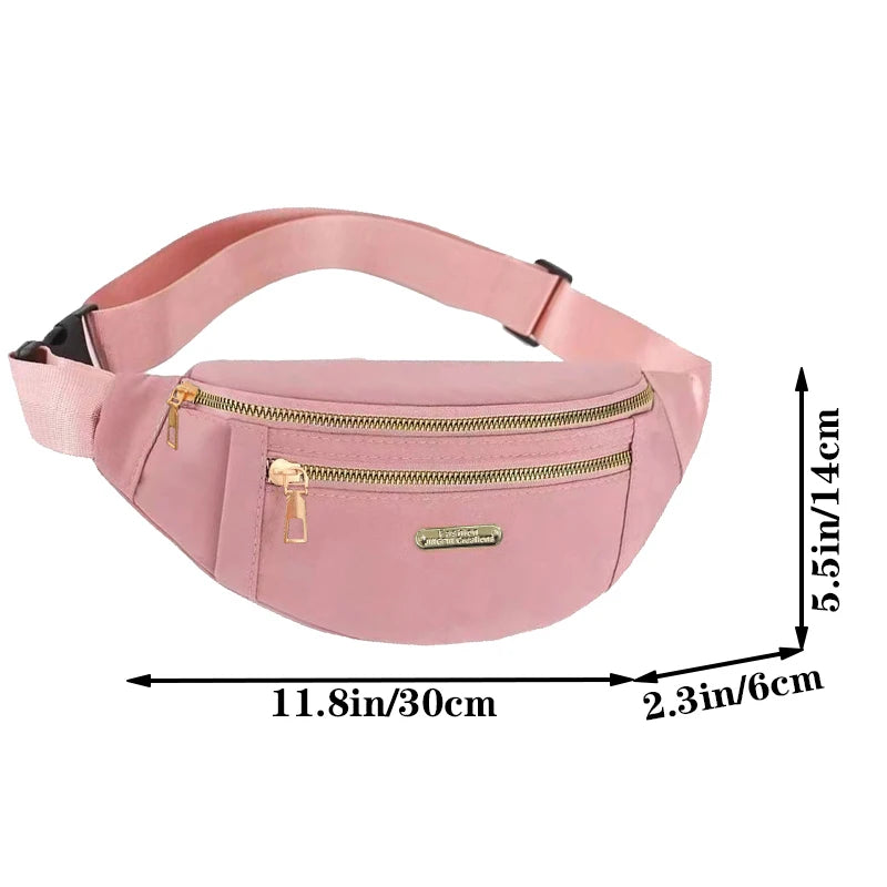 Daily Wear Simple Solid Tone Waist Sling Bag Fashion Unisex Fanny Pack, Practical Layout for Outdoor Leisure and Short Trips
