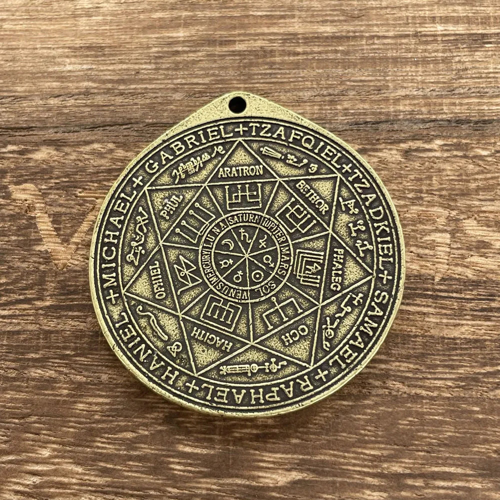 Key Of Solomon 7 Archangel Saint Michael Asterion Seal Keychain Kabbalah Amulet Jewelry Dropshipping