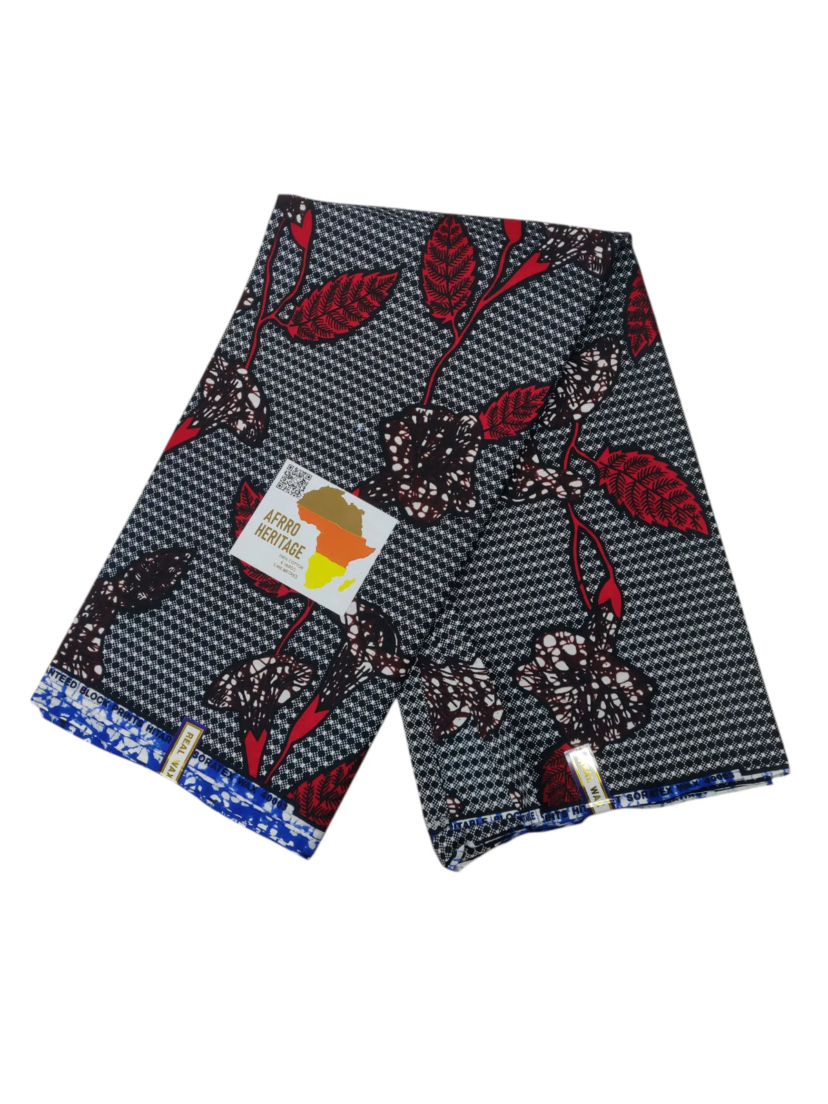 African Print Dobby Canvas Fabric 100% Cotton Breathable Eco-Friendly Anti-Bacteria Quick-Dry 6 Yards Apparel Home Decor Bag