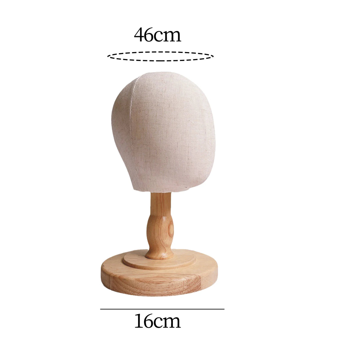 Wig Stand for Kids with Detachable Wood Stand Multipurpose Mannequin Head Hat Display Holder Dome Model Head for Household Salon