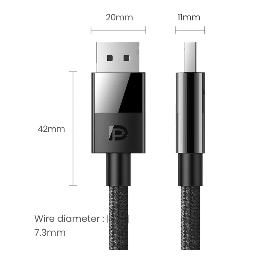 UGREEN DisplayPort Cable 8K DP 1.4 Adapter for TV Xiaomi 2K165Hz 32.4Gbps for PUBG Gaming Play for PC Computer Monitor Projector