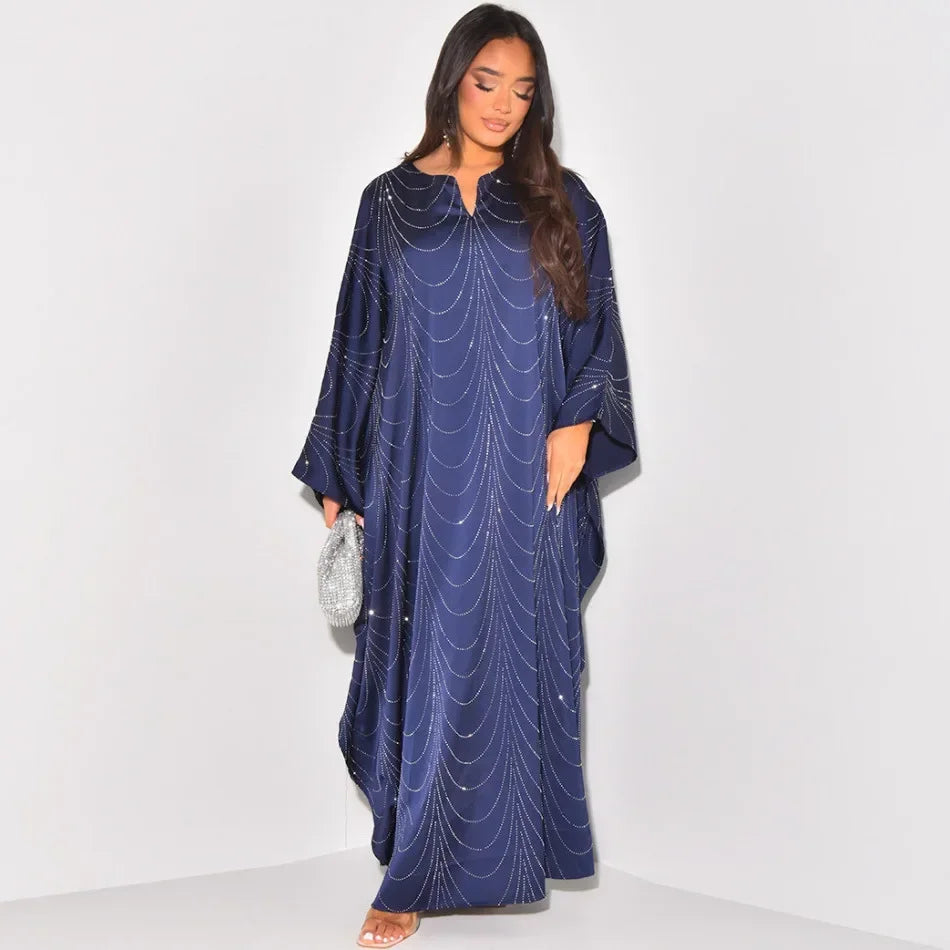 2025 Modest Muslim Dress Women Luxury Dubai Abaya Turkey Kaftan Eid Djellaba Ramadan Kebaya Caftan Marocain Femme Robe Jalabiya