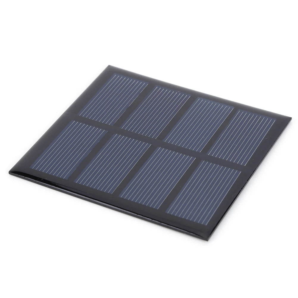 3W 2V Solar Panel Charger Polycrystalline Portable Solar Battery Charger Scratchproof Courtyard Lighting for 1.5V-2V Batteries