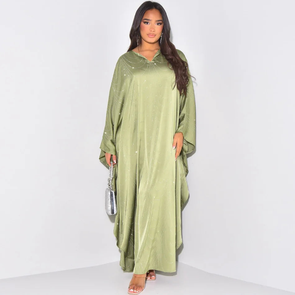 2025 Modest Muslim Dress Women Luxury Dubai Abaya Turkey Kaftan Eid Djellaba Ramadan Kebaya Caftan Marocain Femme Robe Jalabiya