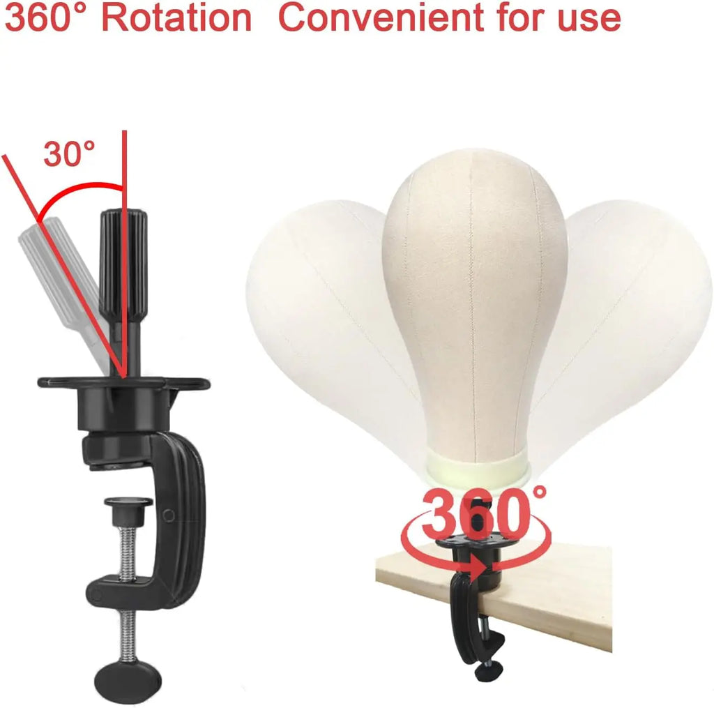 Wig Mannequin Head Stand for Table Training Head Stand Adjustable Cosmetology Manikin Stand Hairdressing Head Model Hold