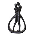 Hugging Couple Figurine Embracing Men Women Resin Statue Sculpture Home Office Wedding Party Anniversary Desktop Decoration