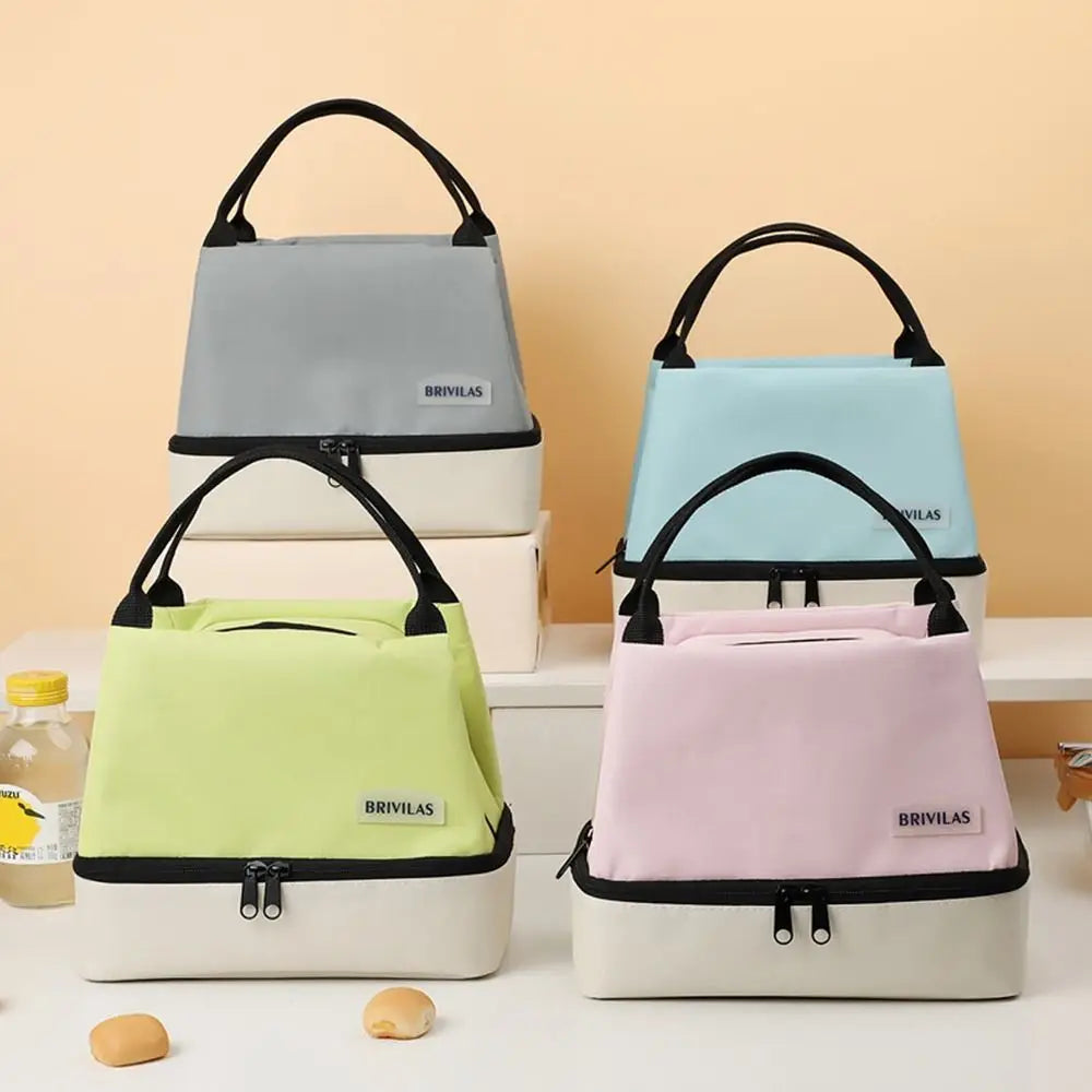 Camping Picnic Bag Lunch Bag Large Capacity Food Drink Storage Women's Casual Handbag Travel Tote Carry Aluminum Foil Tote Bag