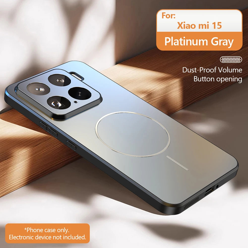 Luxury Matte For Magsafe Phone Case For Xiaomi 17 Pro Max 15 14 T POCO F7 Ultra Redmi K80 K70 K90 Pro Max Magnetic Charge Cover