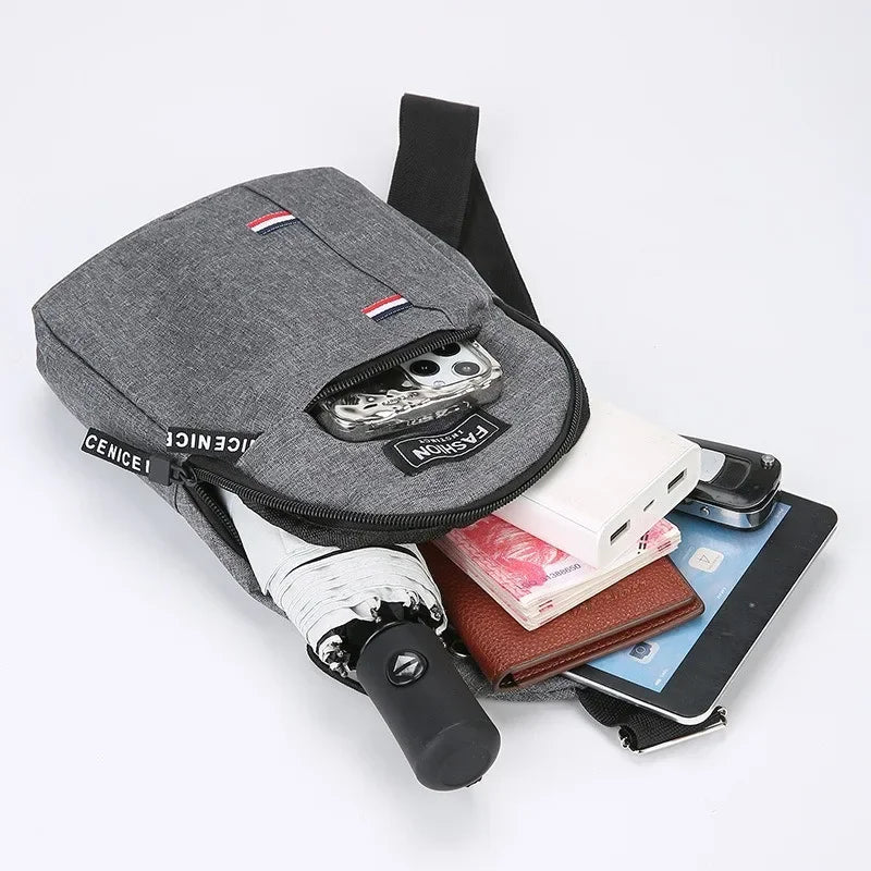 2025 New Chest Bag Men's One Shoulder Crossbody Bag Nylon Large Capacity Outdoor Sports and Leisure Fashion Small Shoulder Bags