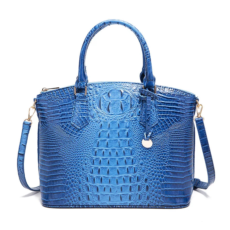 2025 Women's Crocodile Embossed Handbag Luxury Ombre Leather Purse Crossbody Shoulder Satchel Bag Gift