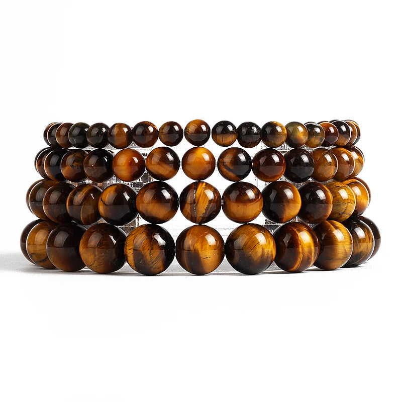 4-14mm Yellow Tiger Eye Stone Beads Stretch Bracelet for Men Women Reiki Natural Stone Jewelry Vitality & Wealth Charm Bracelets