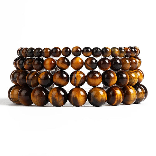 4-14mm Yellow Tiger Eye Stone Beads Stretch Bracelet for Men Women Reiki Natural Stone Jewelry Vitality & Wealth Charm Bracelets
