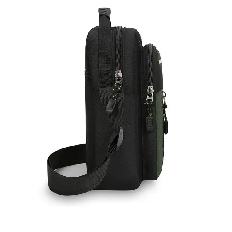 Men's Business Shoulder Bag Fashion Multi-Pockets Lightweight Casual Crossbody Bags High Quality Oxford Men's Outdoor Chest Bag