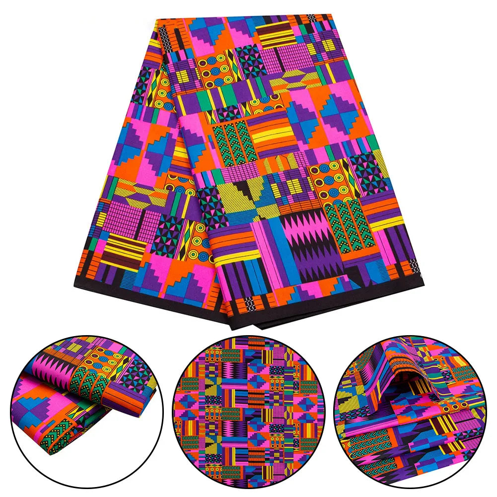 Ankara Prints African Dress Africa Prints Dimensions Handsewing Textile Veritable Wax Fan Pattern Vibrant Ankara Prints