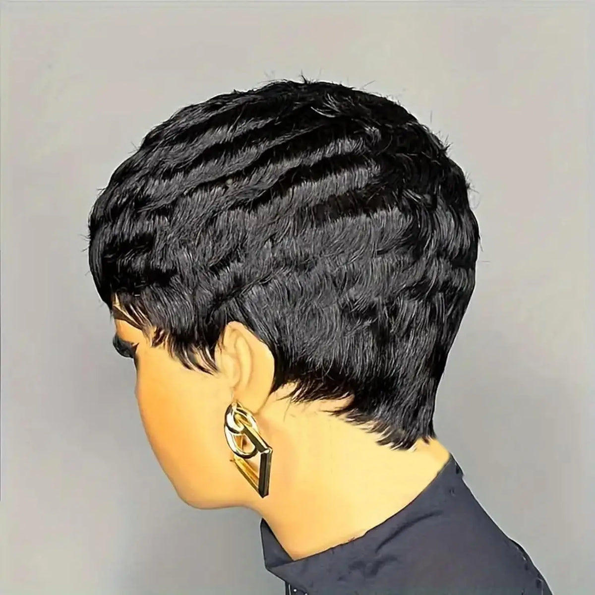 Wigs for Black Women Pixie Cut Human Hair Wigs for Women Daily Use Hair Chic Elegent Synthetic Wigs