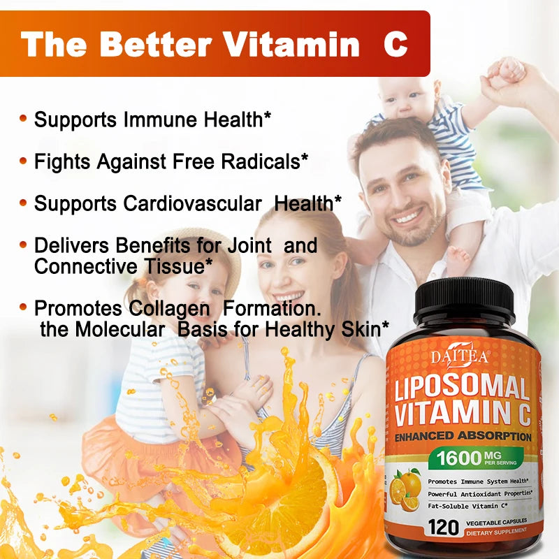 Emotional Well-Being & Bone Health Support with Liposomal Vitamin C, Cardiovascular & Adrenal Health