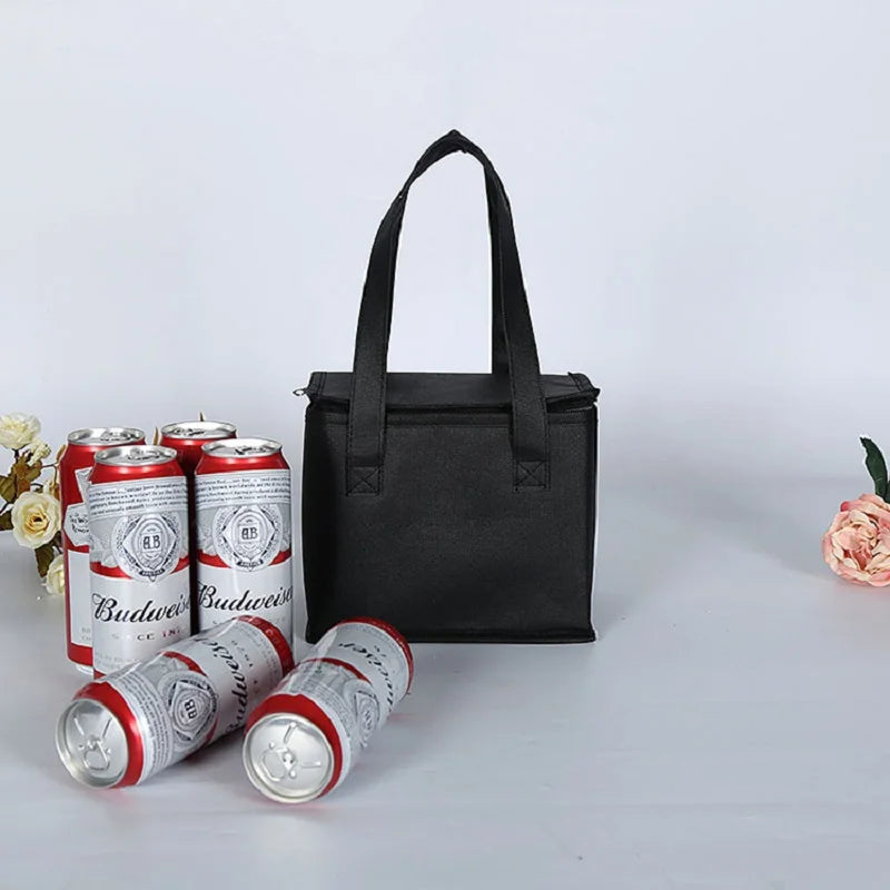 Waterproof Insulated Cooler Bag - Foldable Picnic Thermal Bag for Food & Drink Delivery, Leakproof Lunch Box with Ice Pack