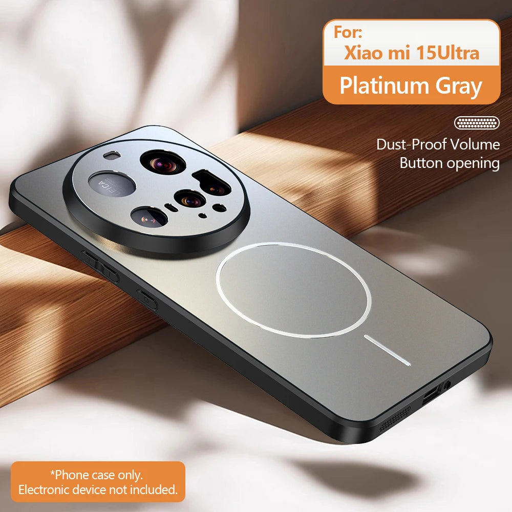 Luxury Matte For Magsafe Phone Case For Xiaomi 17 Pro Max 15 14 T POCO F7 Ultra Redmi K80 K70 K90 Pro Max Magnetic Charge Cover