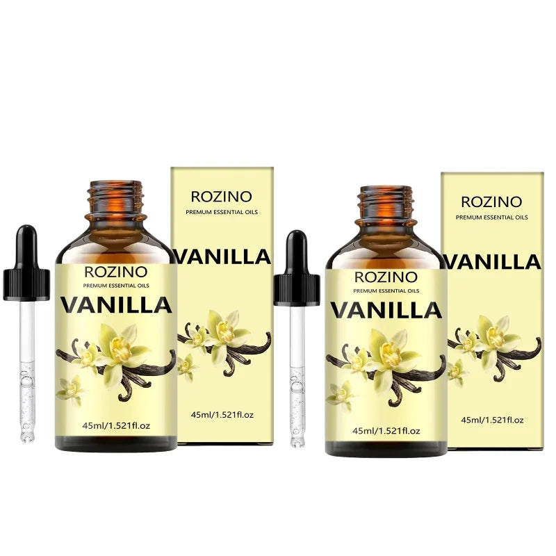 1Pcs/2Pcs/3Pcs of Vanilla Essential Oil, with Powerful Moisturizing Properties, Can Make Skin Smooth and Hair Soft, and Provide a Nourishing Effect, Suitable for Massage, Skin Care, Showering, Face, Body, Nails, Hair, and Eye